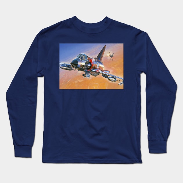 Mirage IIIC Israel Air Force Long Sleeve T-Shirt by Aircraft.Lover